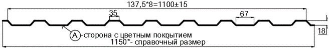 Фото: Профнастил МП20 х 1100 - A (ПЭ-01-1014-0.7) в Клину