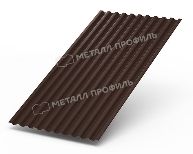 Профнастил С21 х 1000 - B (Steelmatt-20-8017-0.4±0.08мм) в Клину