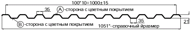 Фото: Профнастил С21 х 1000 - A (ECOSTEEL_MA_Д-12-Античный Дуб-0.45) в Клину