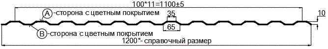 Фото: Профнастил МП10 х 1100 - A (ECOSTEEL_MA_Д-12-Античный Дуб-0.45) в Клину