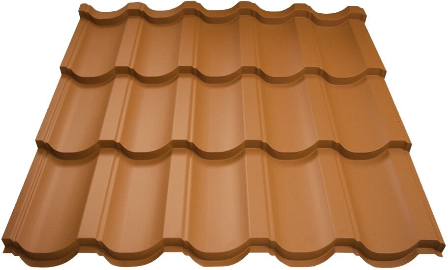 Металлочерепица МП Трамонтана-S (AGNETA-20-Copper\Copper-0.5)