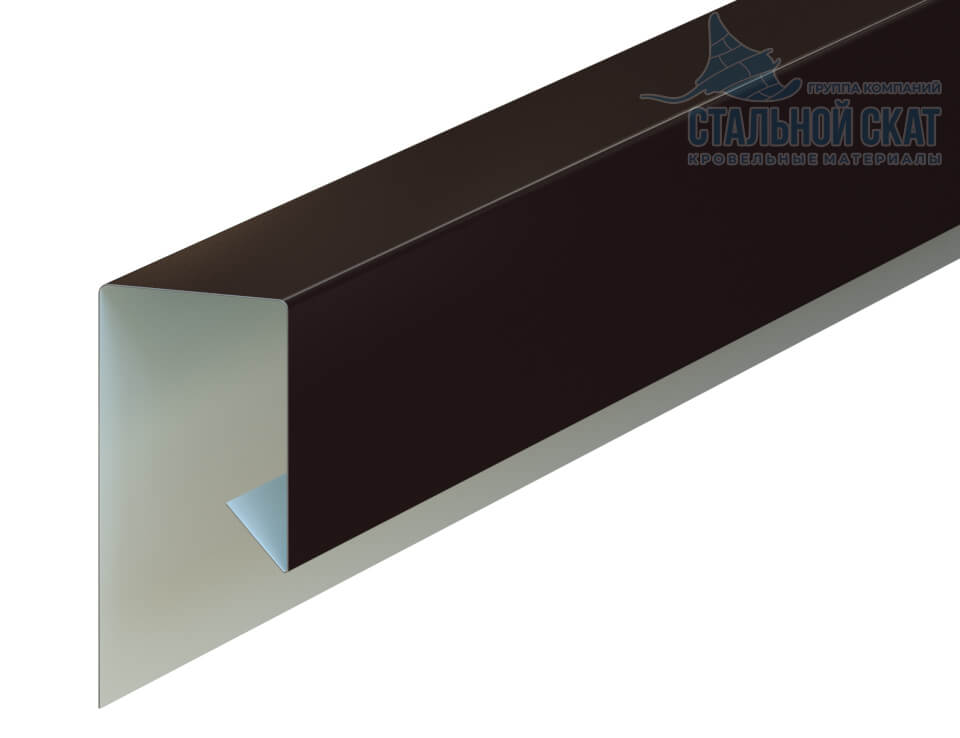 Планка завершающая сложная 30х25х3000 (VALORI-20-DarkBrown-0.5)
