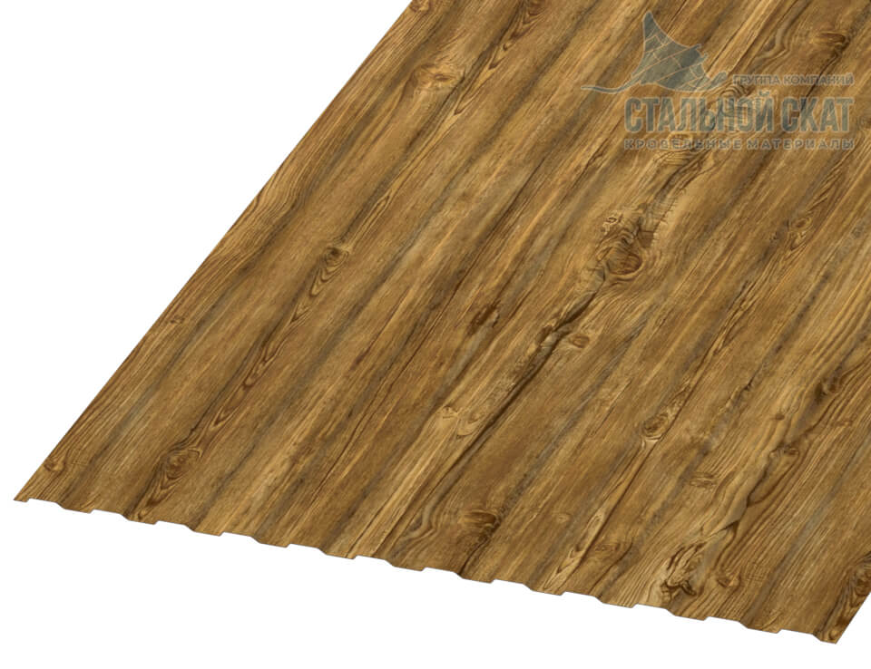 Профнастил МП10 х 1100 - A Двусторонний (ECOSTEEL_T_Д-01-Золотой Дуб-0.5)
