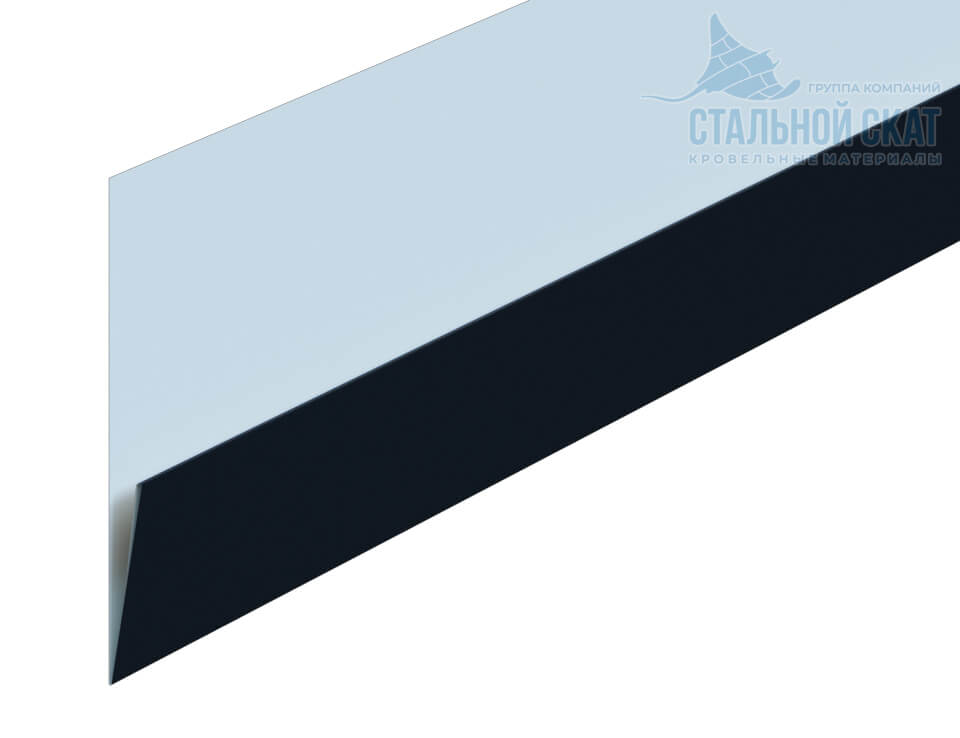 Планка начальная Lбрус-XL 20х50х3000 (VALORI-20-DarkGrey-0.5)