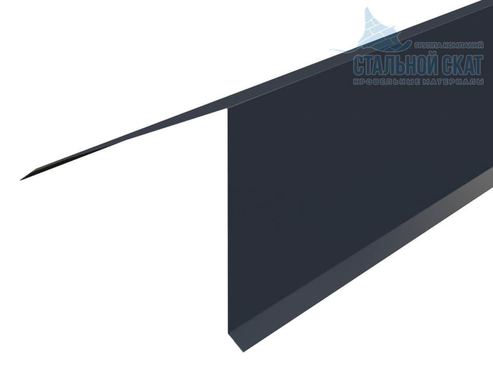 Планка конька кровли односкатной 185х185х2000 (VikingMP E-20-7016-0.5)