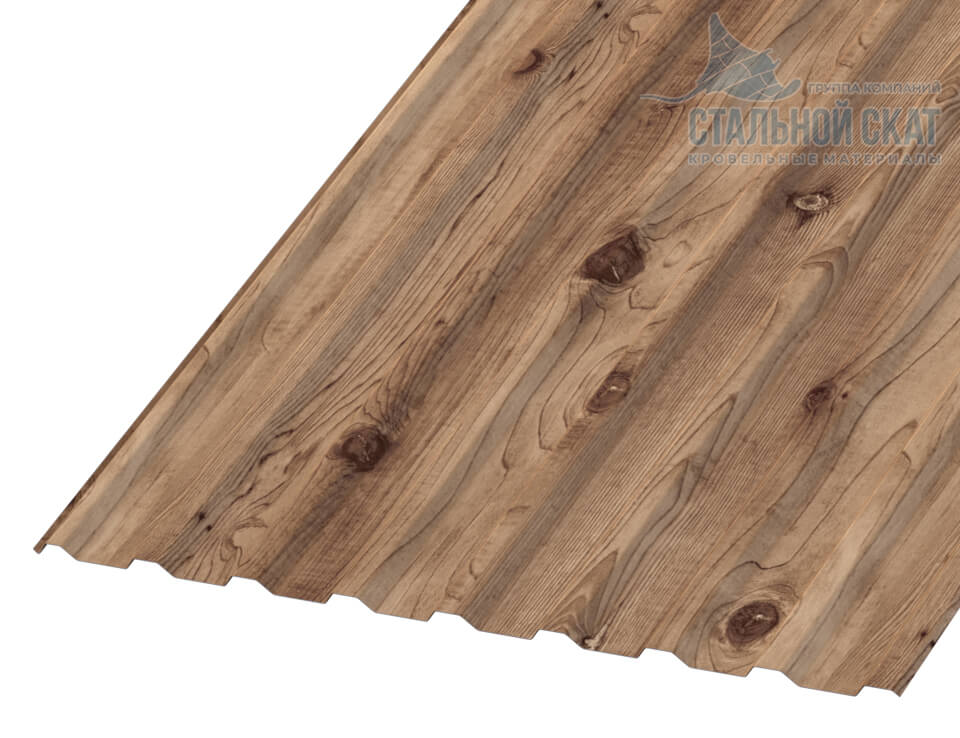 Профнастил МП20 х 1100 - R (ECOSTEEL_T-12-Золотой Орех-0.45)
