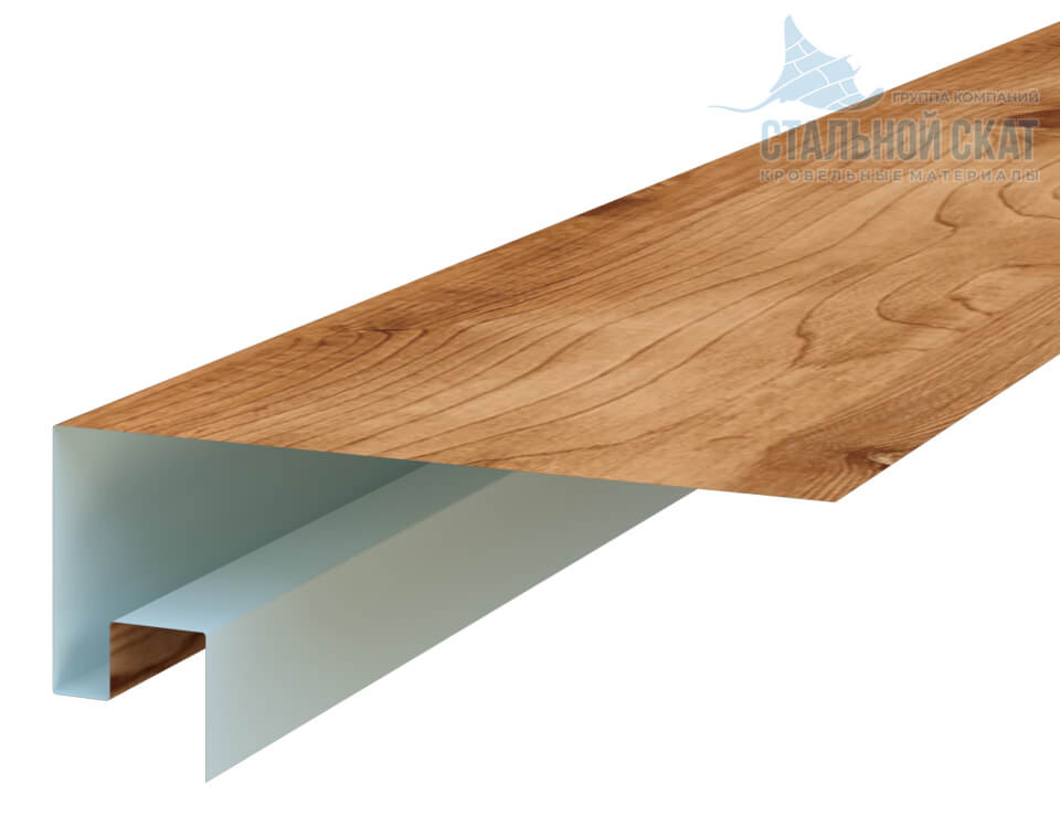Планка откоса сложная 3D Woodstock 230х75х2000 (ECOSTEEL_T-01-Кедр-0.5)