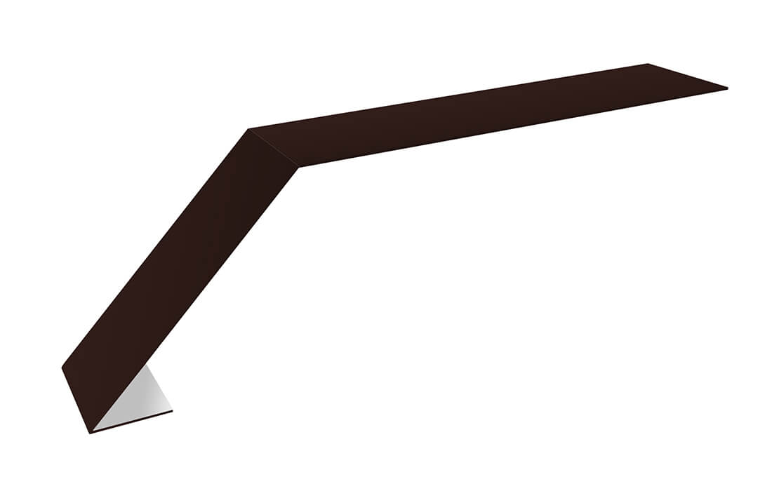 Планка карнизная для мягкой кровли 100х60 0,5 Satin с пленкой RAL 8017 шоколад (2м)