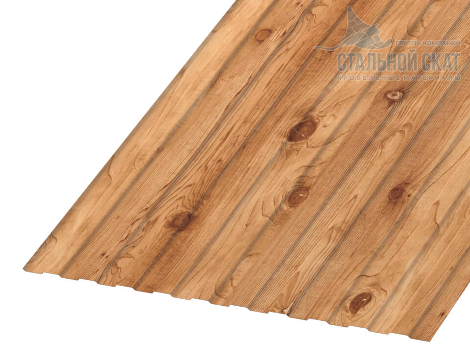 Профнастил С8 х 1150 - B (ECOSTEEL_T-01-Кедр-0.5)