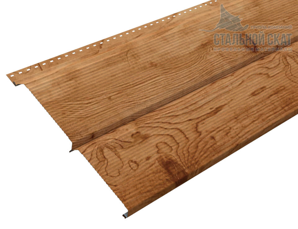 Сайдинг Lбрус-XL-В-14х335 (ECOSTEEL_T-01-Кедр-0.5)