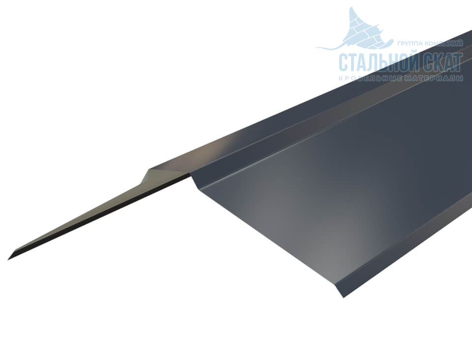 Планка конька плоского 150х150х2000 (VikingMP E-20-7016-0.5)
