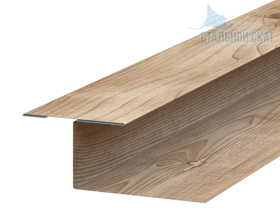 Планка стыковочная универсальная Woodstock 50х30х3000 (ECOSTEEL_T-12-Орех-0.45)