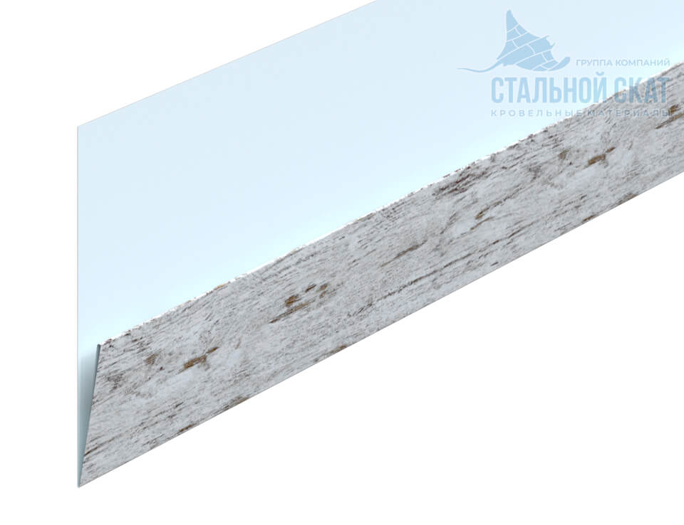 Планка начальная Lбрус-XL 20х50х3000 (ECOSTEEL_MA-01-Беленый Дуб-0.5)