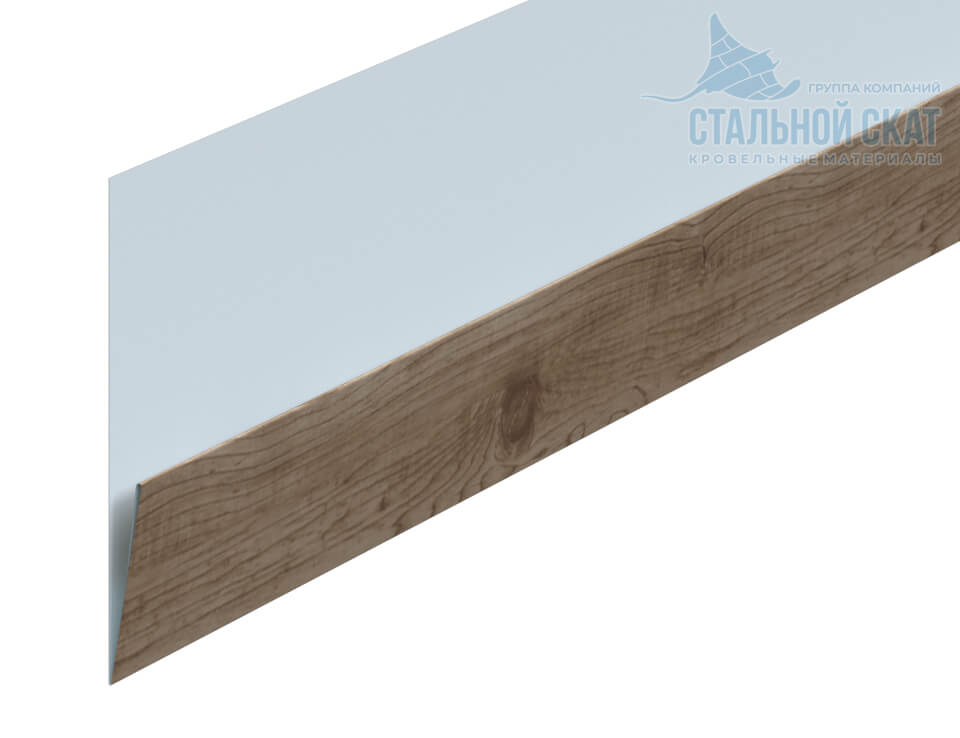 Планка начальная Lбрус-XL 20х50х3000 (ECOSTEEL_T-12-Орех-0.45)