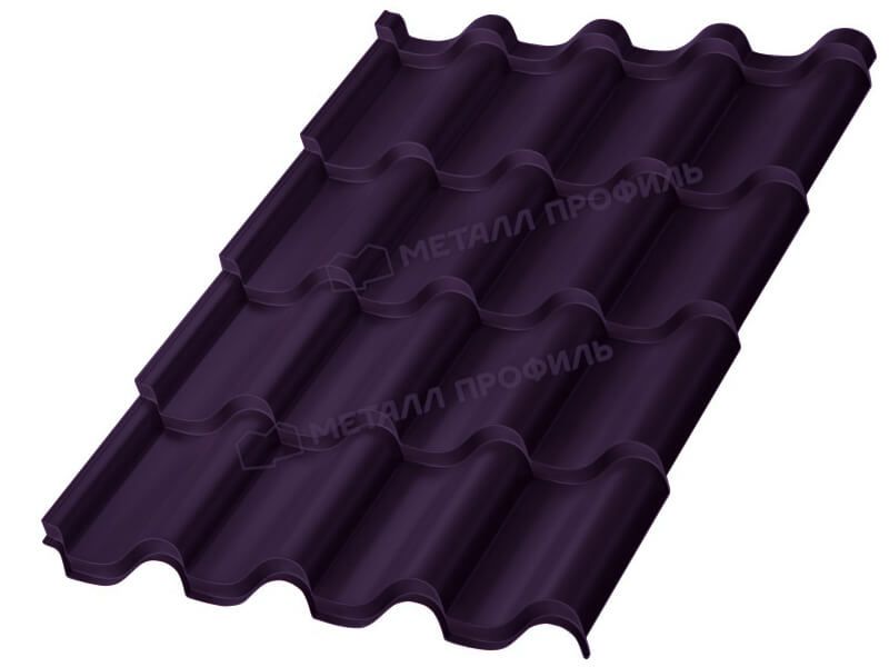 Металлочерепица МП Монтерроса-S (VALORI-20-Violet-0.5)