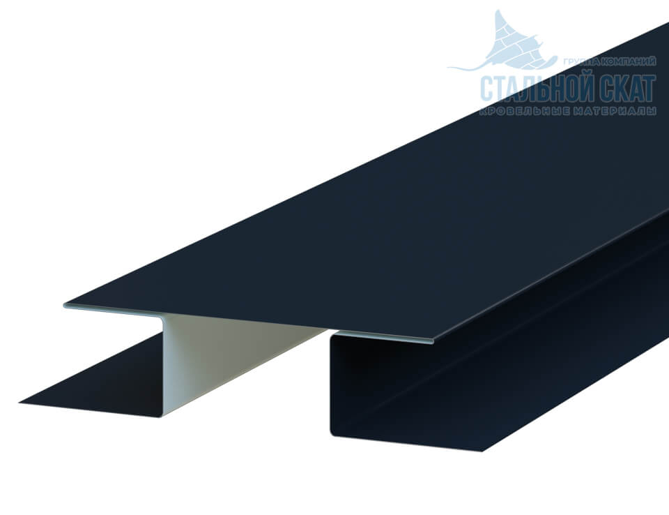 Планка стыковочная сложная 75х3000 (VALORI-20-DarkGrey-0.5)