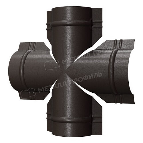 Четверник для круглого конька R110 (VALORI-20-DarkBrown-0.5)