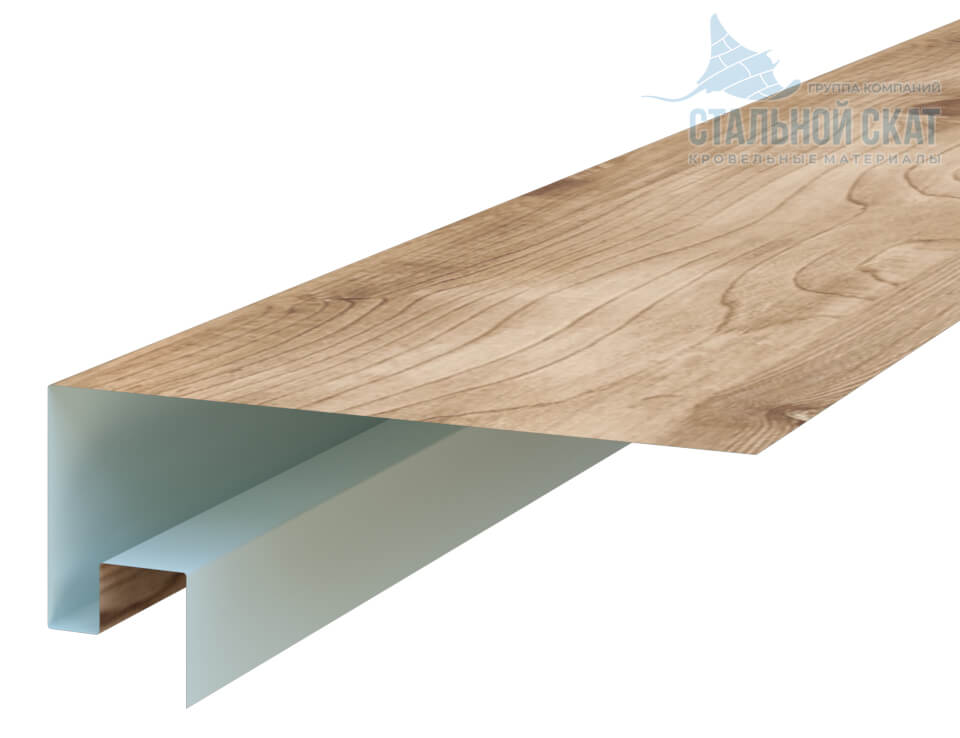 Планка откоса сложная 3D Woodstock 230х75х3000 (ECOSTEEL_T-12-Орех-0.45)